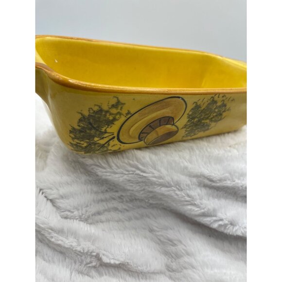 Vintage Mushroom Design Baking Dish Loaf Bread Pan - Picture 5 of 14